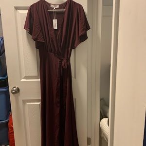 Naples Flutter Sleeve Maxi dress